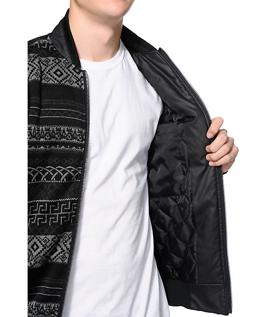 Black Faux Leather Varsity Jacket Images