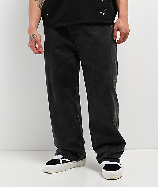 KREW K-Loose Slacker Repeat Vintage Black Jeans | Zumiez
