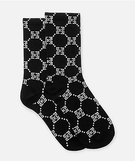 KREW Repeat Black Crew Socks