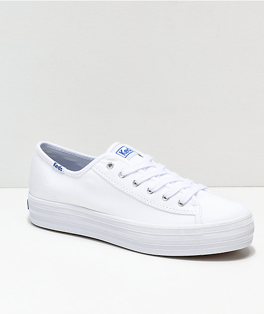 blue and white keds shoes
