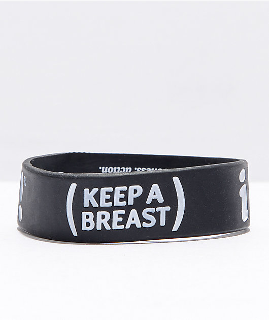Keep A Breast Foundation I <3 Boobies Black Bracelet
