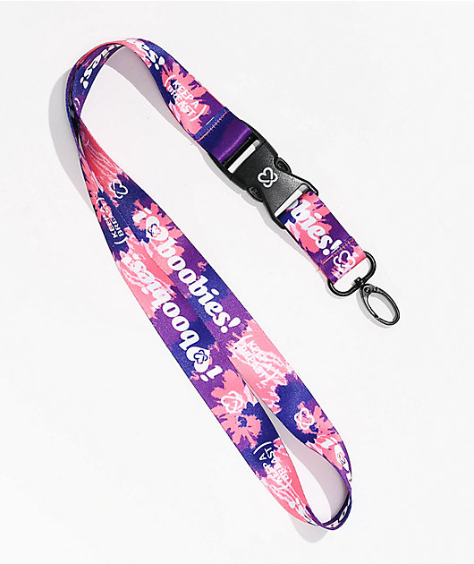 Keep A Breast Foundation I Heart Boobies Cotton Candy Tie Dye Lanyard