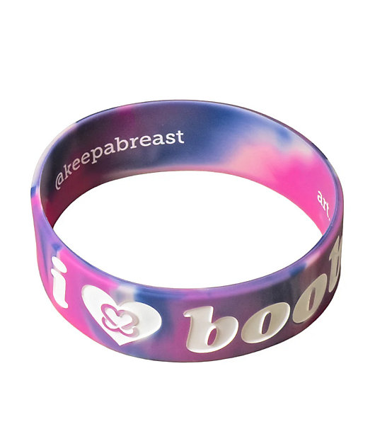 Keep A Breast Foundation I Heart Boobies Navy & Pink Bracelet