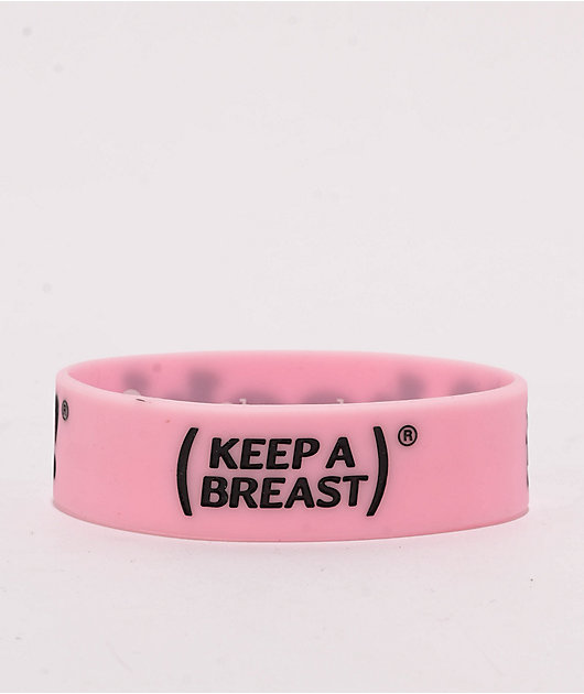 Keep A Breast Foundation I Heart Boobies Pink & Black Bracelet