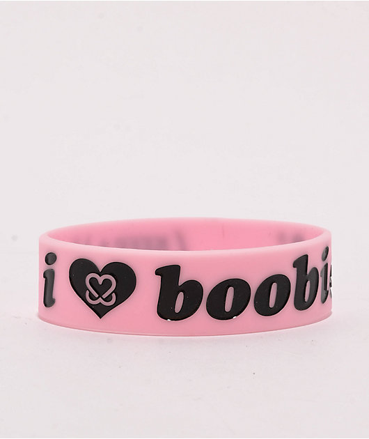 Keep A Breast Foundation I Heart Boobies Pink & Black Bracelet