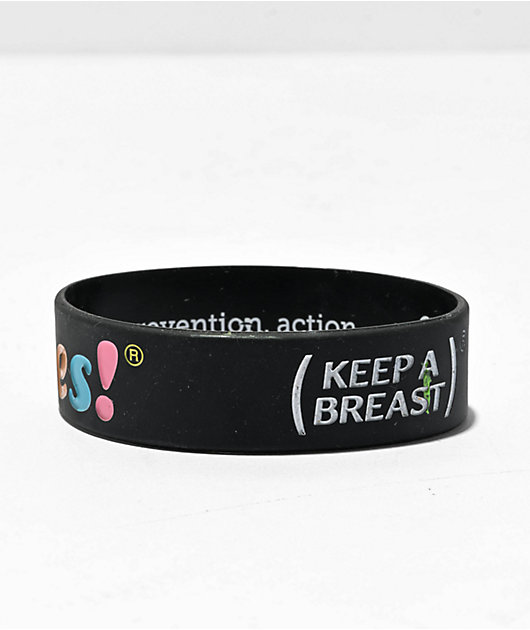 Keep A Breast Foundation I Heart Boobies Pride Black Bracelet