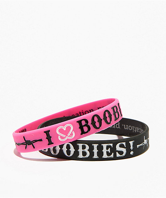 Keep A Breast Foundation I heart Barbed Wire Fuchsia & Black Mini