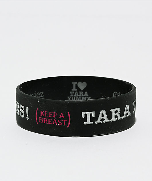 Keep A Breast Foundation x Tara Yummy I Heart Boobies After Dark Black Bracelet