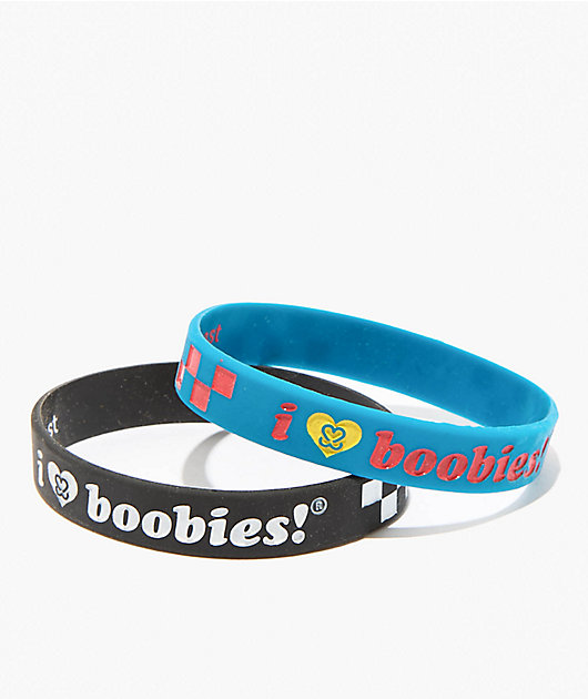 Keep A Breast Foundation x Vans Warped Tour Black & Blue 2 Pack Bracelets