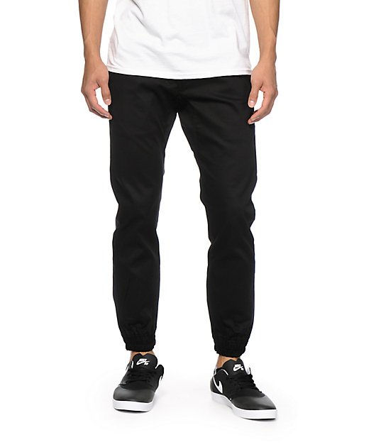 Black khaki jogger pants Outlet