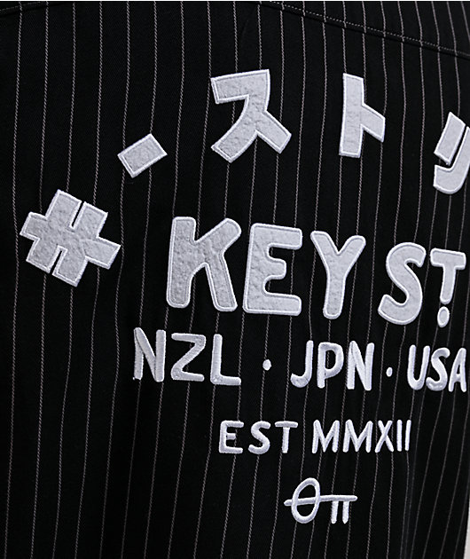 Key Street Apprentice Black Long Sleeve Zip Work Shirt