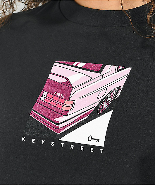 Key Street Autobahn Black Crop T-Shirt