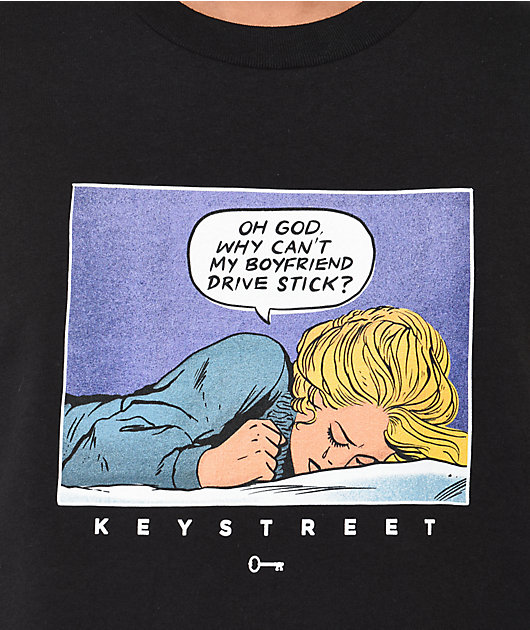 Key Street Boyfriend camiseta negra