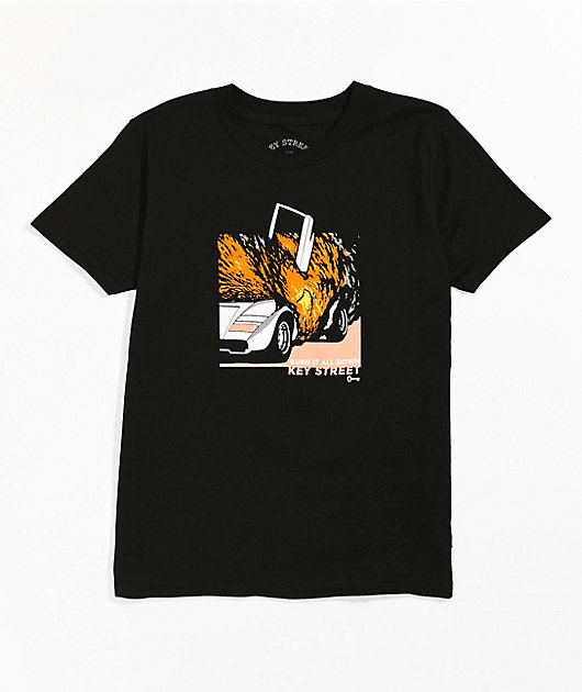 Key Street Boys Burn It Black T-Shirt