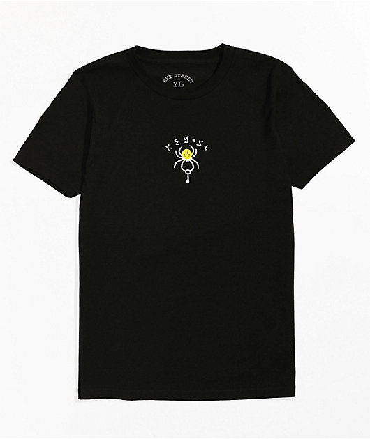 Key Street Boys Smile Spider Black T-Shirt