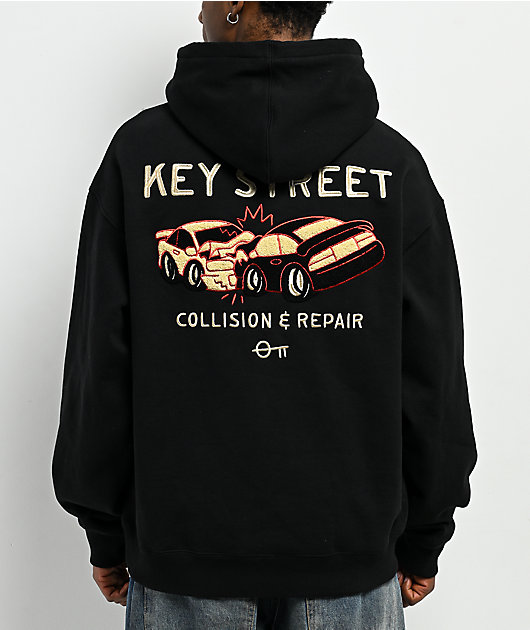 Key Street Collision & Repair Black Heavyweight Hoodie