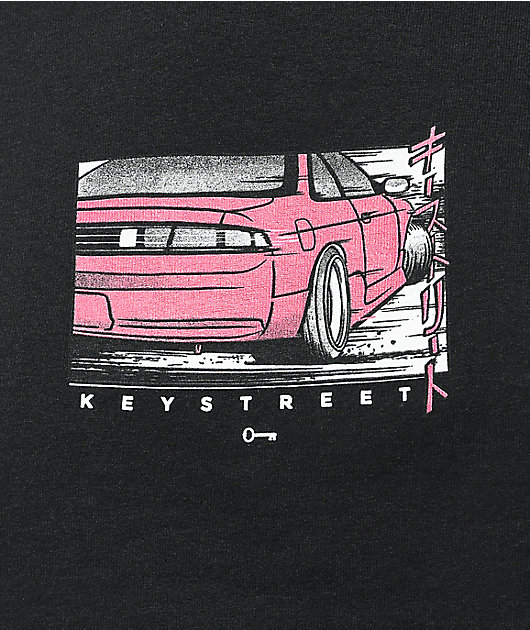 Key Street Driften Black Crop T-Shirt
