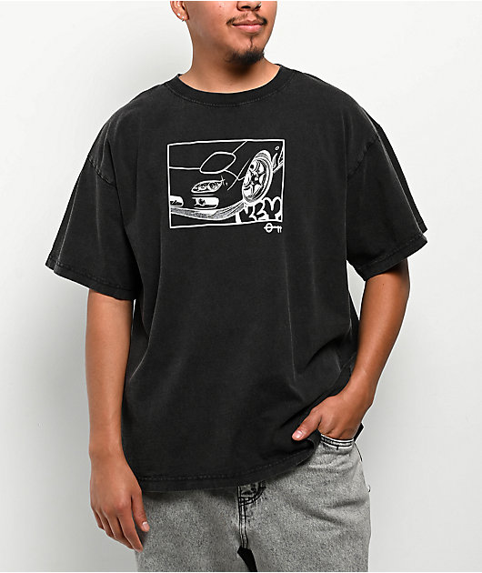Key Street Halftone Invert Black Wash T-Shirt | Zumiez