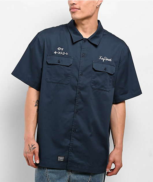 Key Street Kagi Navy Work Shirt | Zumiez