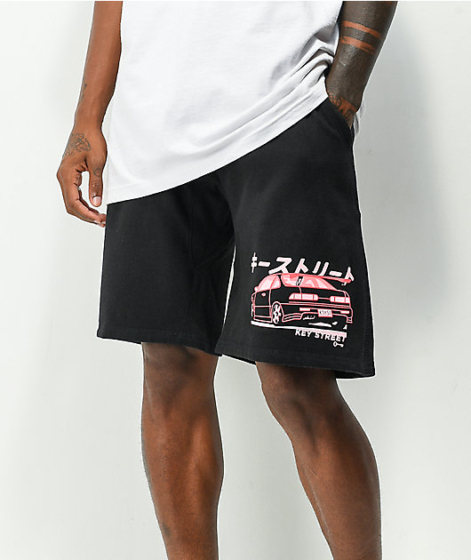 Key Street Moto Ichiban shorts de sudadera negros 