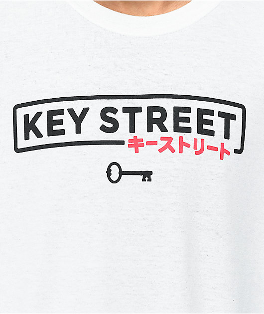 White | Key Street T-Shirt Zumiez Old School