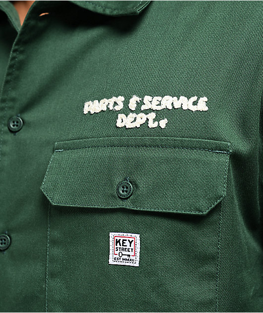 Key Street Parts & Service Green Work Shirt