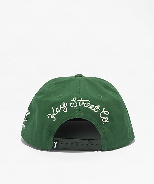 Key Street Parts Dept. Dark Green Snapback Hat