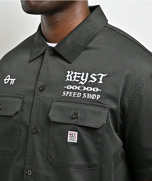 Key Street Speed Shop Black Work Shirt
