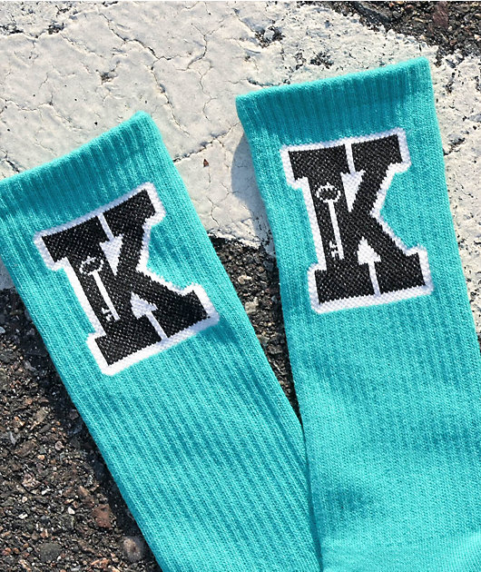 Key Street Turqouise Crew Socks