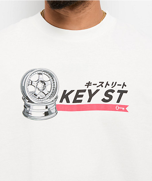 Key Street Wheels White T-Shirt