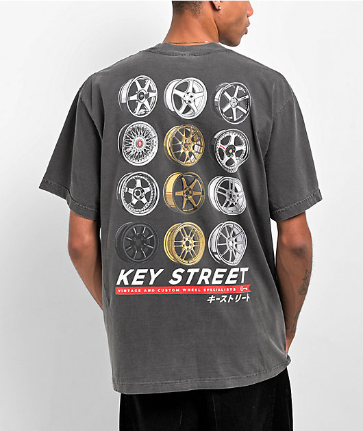 Key Street Wheels camiseta color gris lavado