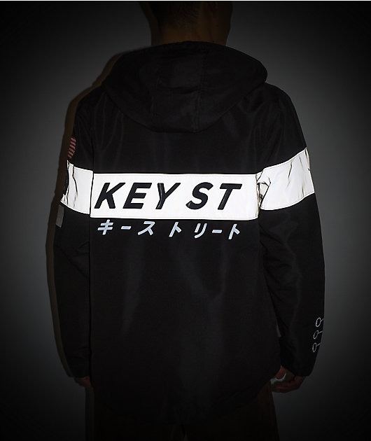 Key Street Yoru Black Windbreaker Jacket