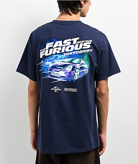 Key Street x Fast & Furious Tokyo Drift Navy T-Shirt | Zumiez