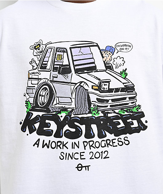Key Street x Freakorico Work In Progress White T-Shirt | Zumiez