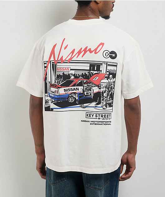 シャツ k.sstore Key Street x NISMO Pit Crew White T-Shirt | Zumiez
