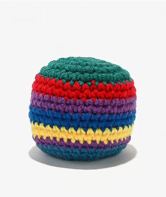 Kicklet Rainbow Ceramic Bead Hacky Sack
