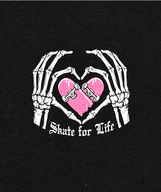 Kids Skate For Life Black T-Shirt