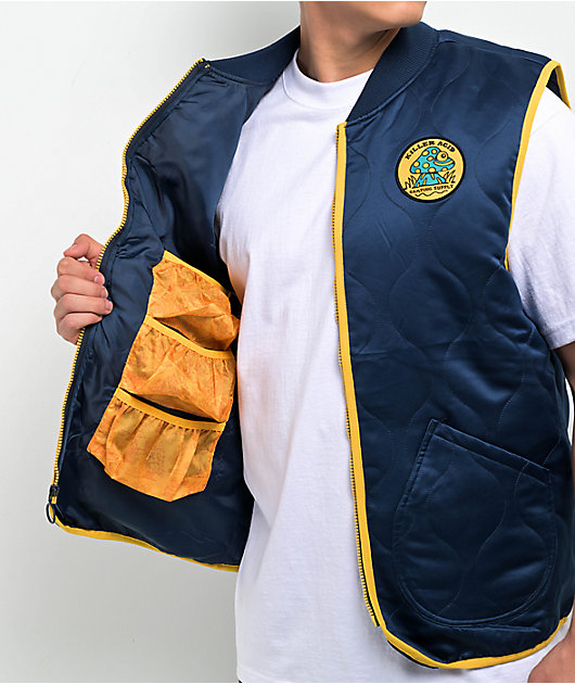 トップス Killers BAG VEST Killer Acid 6 Pack Navy & Yellow Vest | Zumiez