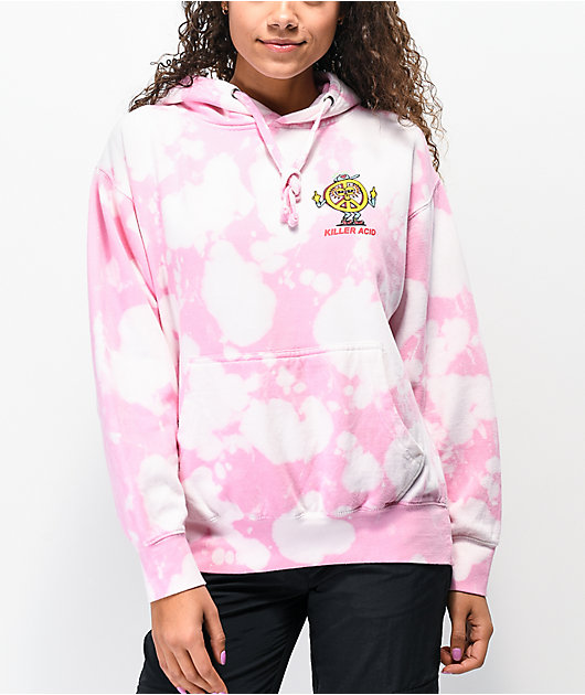 light pink tie dye hoodie