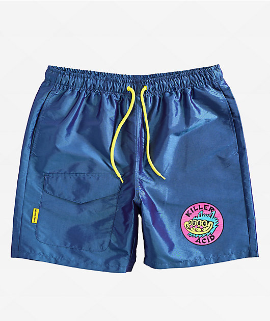 Killer Acid Cat Hologram Blue Shorts