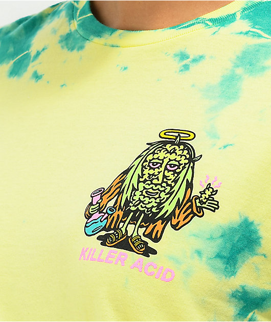 Killer Acid Daily Bud Green & Yellow Tie Dye T-Shirt