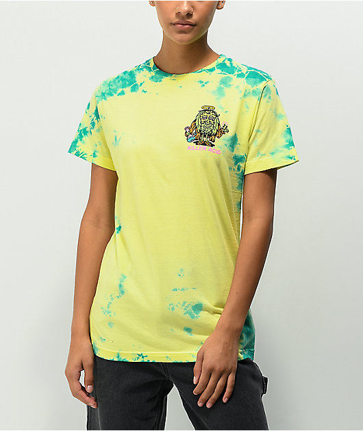 Killer Acid Daily Bud Green & Yellow Tie Dye T-Shirt