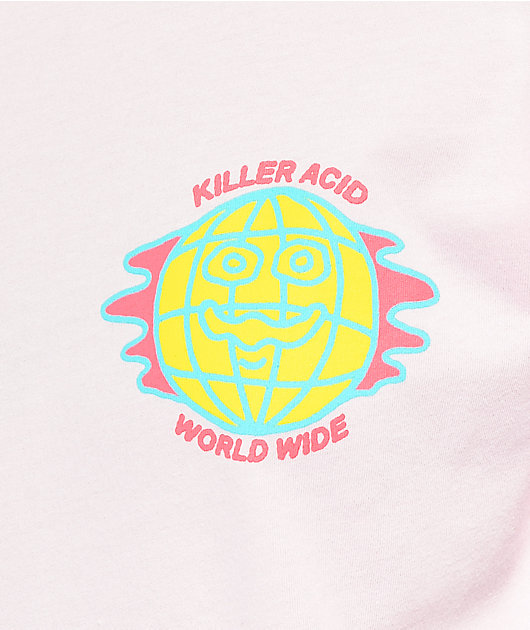 Killer Acid Dose The World Pink T-Shirt
