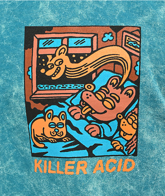 Killer Acid Escape At Night Blue Wash T-Shirt
