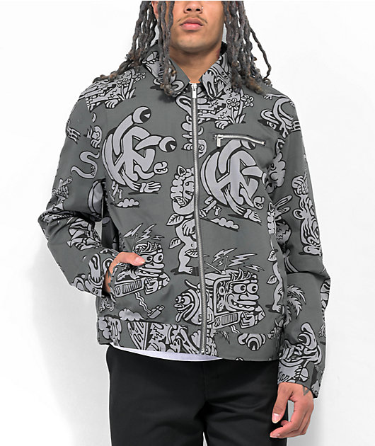 Killer Acid Freak Weirdos Black & Grey Chore Jacket | Zumiez