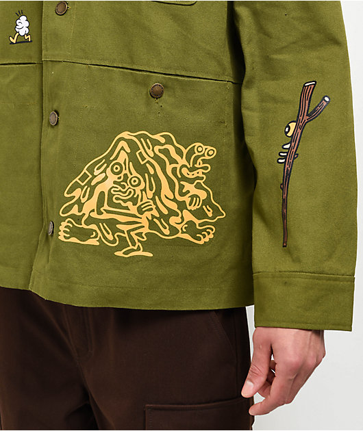 Killer Acid Freaks Of Nature Olive Chore Jacket