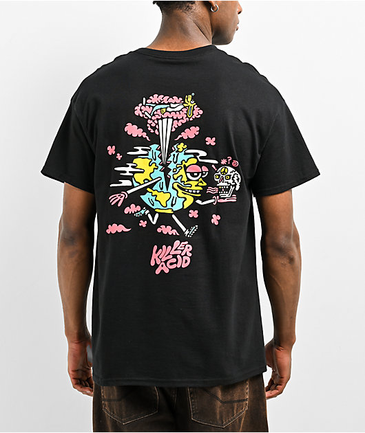 Killer Acid Globe Trotter Black T-Shirt