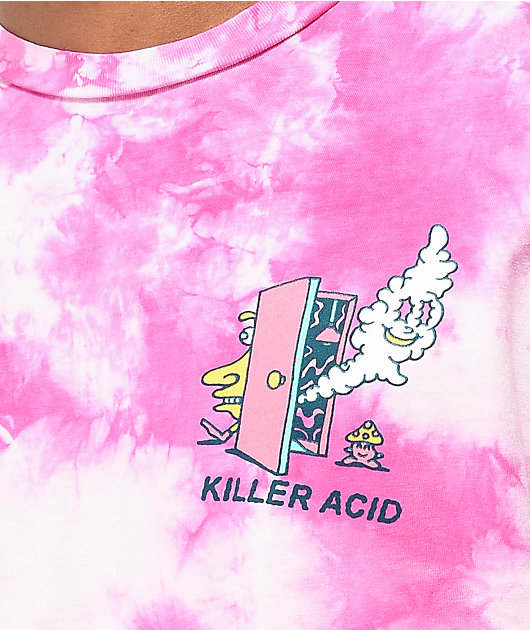 Killer Acid In The Clouds Taffy Pink Tie Dye T-Shirt