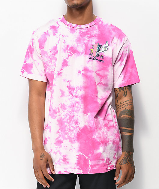 Killer Acid In The Clouds Taffy Pink Tie Dye T-Shirt
