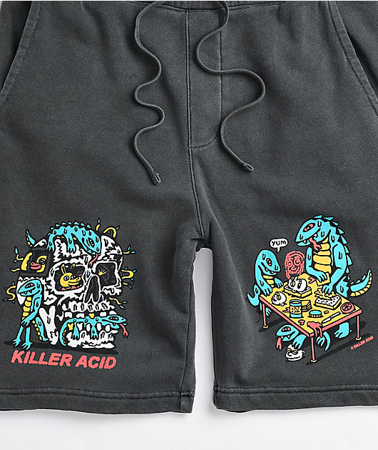 Killer Acid Lunch Time Grey Sweat Shorts